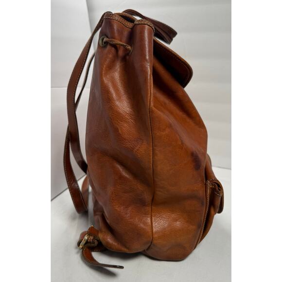 Vintage Pollini Bucket Bag Backpack Brown Leather Made in Italy main image 7